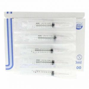 20 Syringe Size 3 ml 23G Syringe with (1 inch) Needles